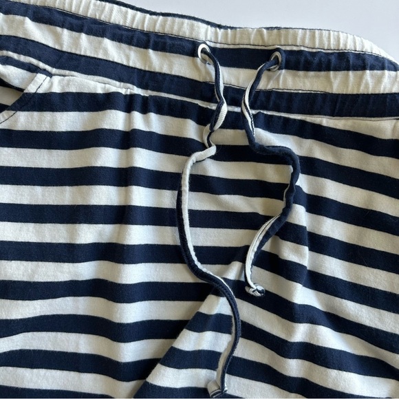 Toad & Co Skirt Navy & White Striped A-Line with Drawstring Waist Women’s Medium - Picture 4 of 6